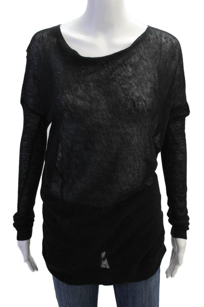 Vince Womens Wool Pullover Sweater Black Size S