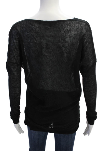 Vince Womens Wool Pullover Sweater Black Size S