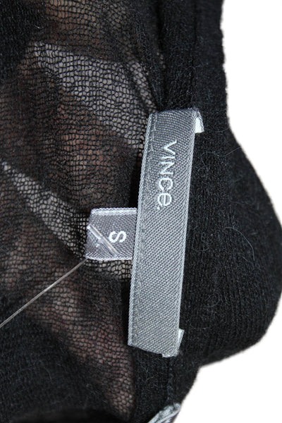 Vince Womens Wool Pullover Sweater Black Size S