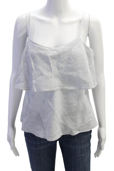 Saks Fifth Avenue Womens Tank Top Gray Size S