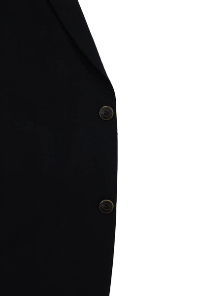 Joseph & Feiss Mens Two Button Blazer Jacket Navy Blue Wool Size 54 Regular