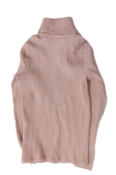 Zara Girls Turtle Long Sleeves Ribbed Pullover Sweater Pink Size 9
