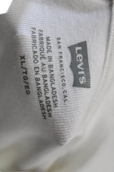 Levis Womens Basic White Cotton Short Sleeve T-Shirt Size XL