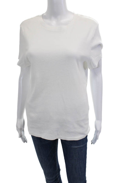 Levis Women White Basic T-Shirt 100% Cotton Crew Neck Short Sleeve Size XL