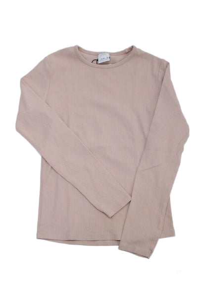 Zara Girls Long Sleeve Round Neck Knit Casual Top Pink Size 11-12Y
