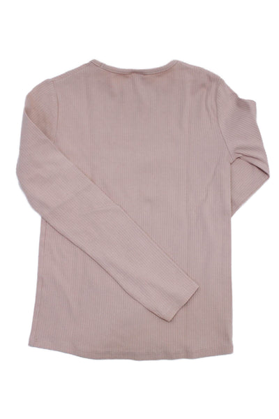 Zara Girls Long Sleeve Round Neck Knit Casual Top Pink Size 11-12Y