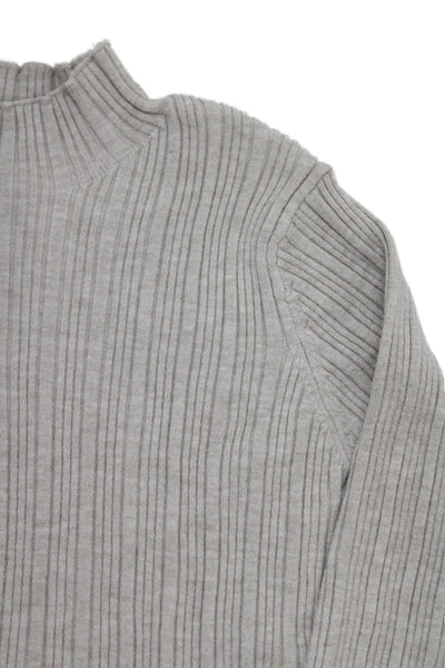 Zara Girls Long Sleeve Mock Neck Rib Knit Top Nude Size 8-9Y