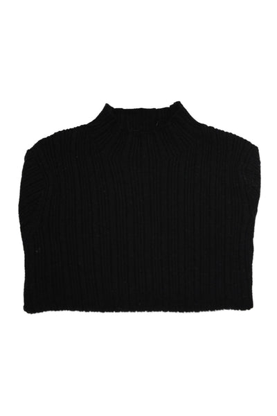Zara Girls Long Sleeve High Neck Knit Ribbed Top Black Size 8-9Y