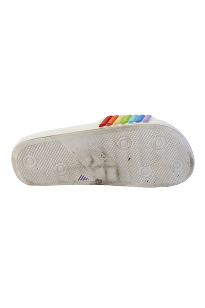 Melissa MLSA Womens Striped Slide On Sandals Multicolor Size 7