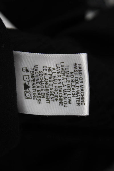 Wildfox Womens Cotton Silver Stripe O-Ring Detail Leggings Black Size L