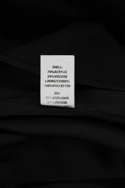 Ramy Brook, Women Fit & Flare Mini Black Dress 3/4 Sleeve Zip Size 00
