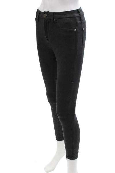 7 For All Mankind Women Ankle Skinny Jeggings Black Size 24