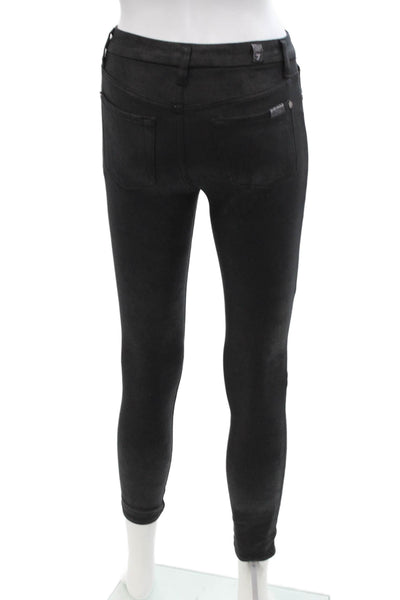 7 For All Mankind Women Ankle Skinny Jeggings Black Size 24