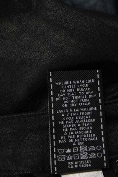 7 For All Mankind Women Ankle Skinny Jeggings Black Size 24