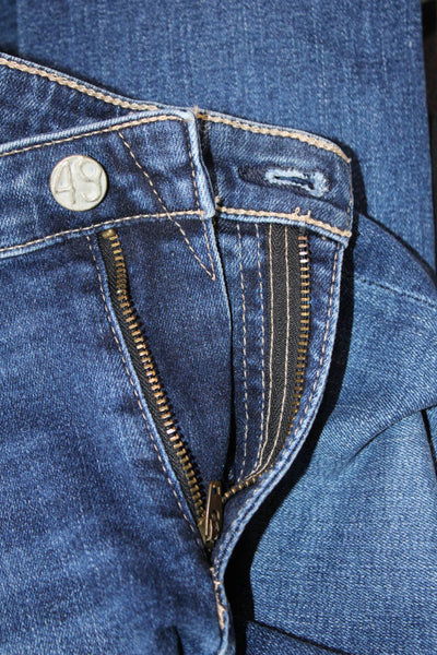 AG Adriano Goldschmied Women Ankle Skinny Cropped Jeans Dark Blue Size 24