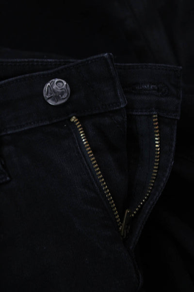 AG-ED Denim Womens Ankle Skinny Jeans Black Mid Rise Size 24