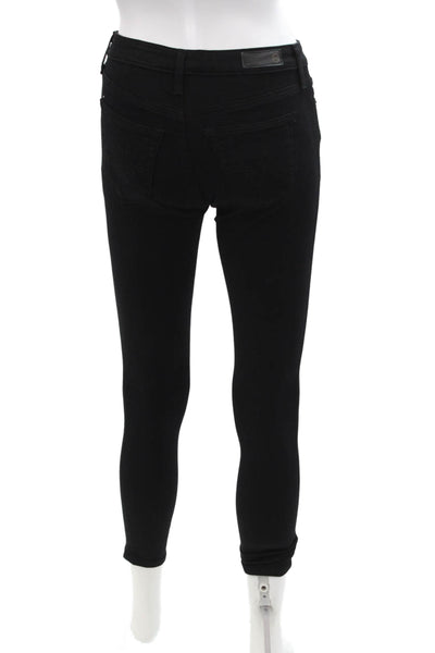 Adriano Goldschmied, Women Ankle Skinny Black Jeans Petites Size 24