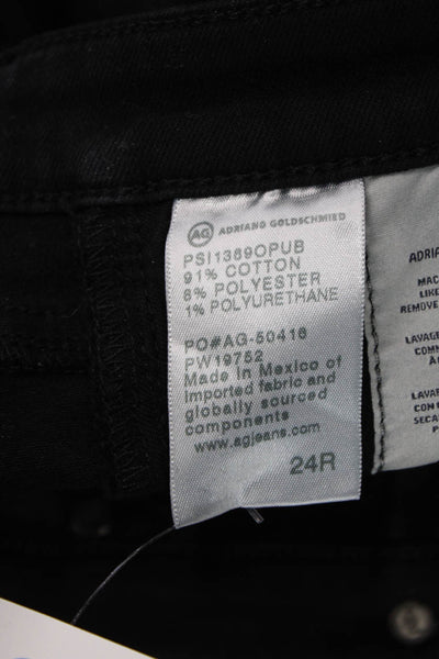 Adriano Goldschmied, Women Ankle Skinny Black Jeans Petites Size 24