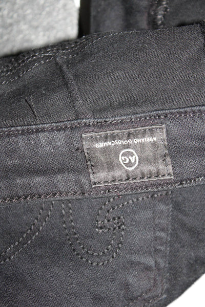 Adriano Goldschmied, Women Ankle Skinny Black Jeans Petites Size 24