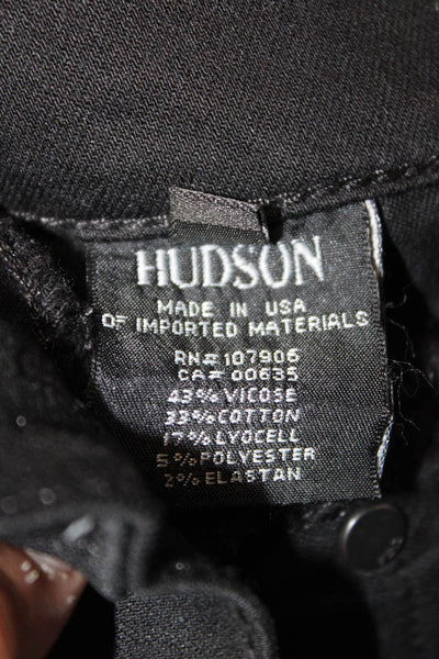 Hudson Women Ankle Skinny Black Jeans Size 25