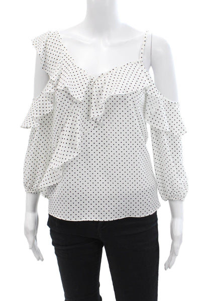 Bailey 44 Women Off-Shoulder 3/4 Sleeve Polka Dot Blouse White Size XS