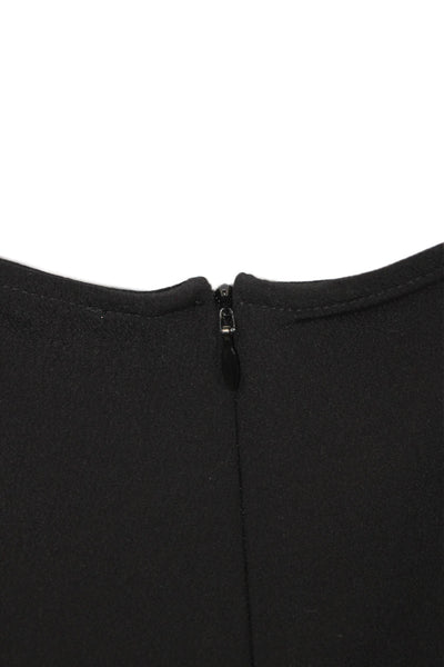Hatch Womens V-Neck Sleeveless Zip Back Slim Leg Jumpsuit Black Size 1