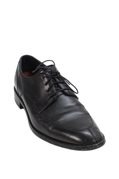 Cole Haan Mens Leather Lace Up Dress Oxford Shoes Solid Black Size 10M