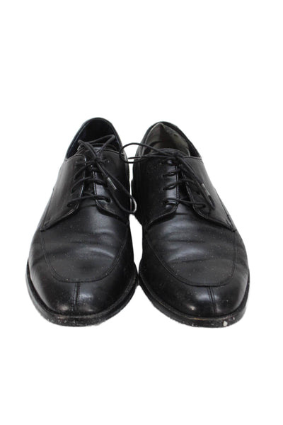 Cole Haan Mens Leather Lace Up Dress Oxford Shoes Solid Black Size 10M