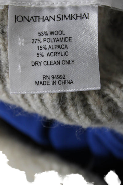 Jonathan Simkhai Womens Knit Tank Top Gray Size S
