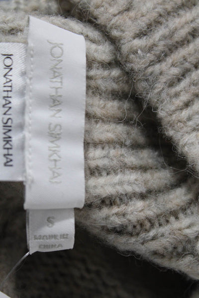 Jonathan Simkhai Womens Knit Tank Top Gray Size S