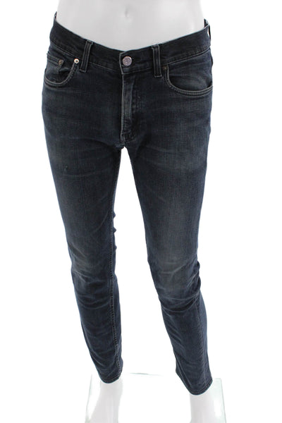 ACNE Studios Mens Skinny Ankle Jeans Dark Blue Button Size 31