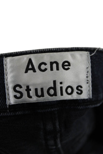 ACNE Studios Mens Skinny Ankle Jeans Dark Blue Button Size 31