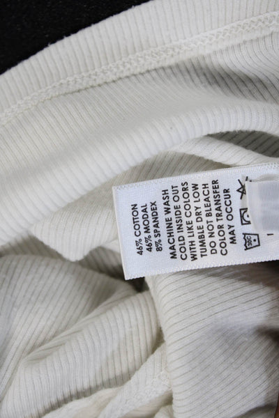 Cotton Citizen Womens Cropped Sleeveless Tank Top White Size M