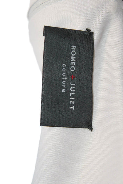 Romeo + Juliet Couture Womens Off The Shoulder Tiered Dress Grey Size 6
