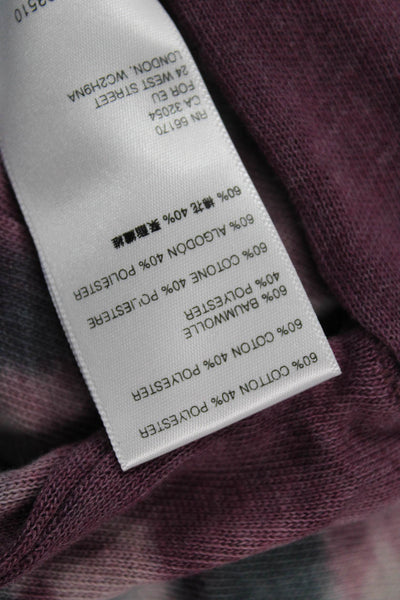 We The Free Womens Cotton Turtleneck Long Sleeve Tie Dye Top Purple Size S