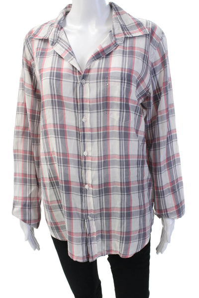 Sundry Women's Long Sleeves Button Down Plaid Shirt Size 3