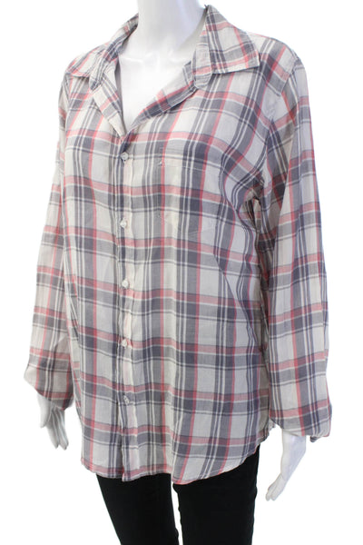 Sundry Women's Long Sleeves Button Down Plaid Shirt Size 3