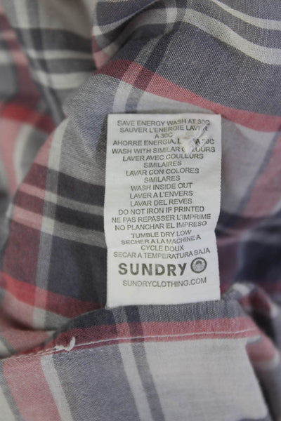 Sundry Women's Long Sleeves Button Down Plaid Shirt Size 3