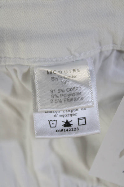 McGuire Women White Mid-Rise Ankle Skinny Jeans Size 28