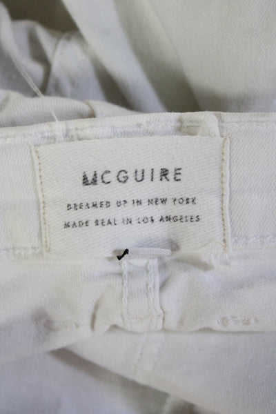 McGuire Women White Mid-Rise Ankle Skinny Jeans Size 28