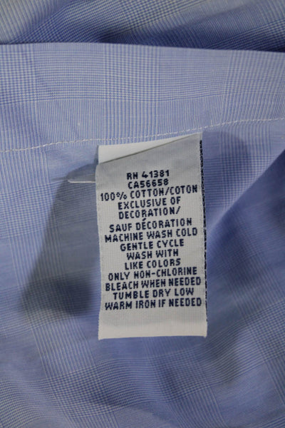 Ralph Lauren Men's Collared Long Sleeves Button Down Shirt Blue Size 16.5