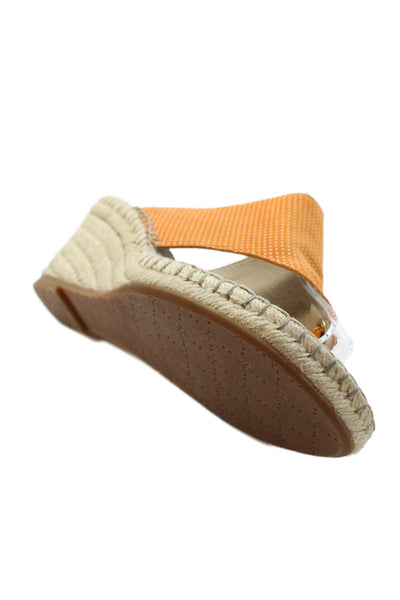 Johnston & Murphy Womens Suede Ainsley Espadrille Wedges Yellow Size 8 Medium
