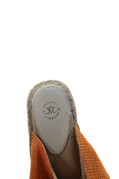 Johnston & Murphy Womens Suede Ainsley Espadrille Wedges Yellow Size 8 Medium