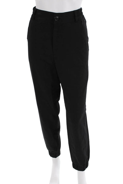 Marissa Webb Womens Pull On High Rise Jogger Pants Black Wool Size Medium