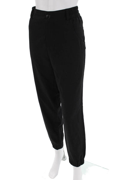 Marissa Webb Womens Pull On High Rise Jogger Pants Black Wool Size Medium