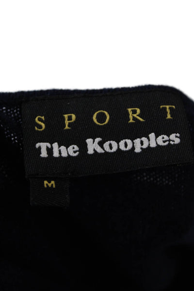 Sport The Kooples Womens Long Sleeves V Neck Sweater Navy Blue Size Medium