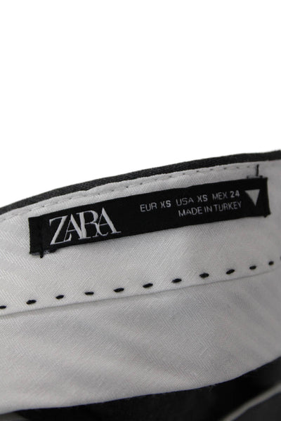 Zara Womens Sleeveless Cropped One Shoulder Blouse Grey Size Extra Small