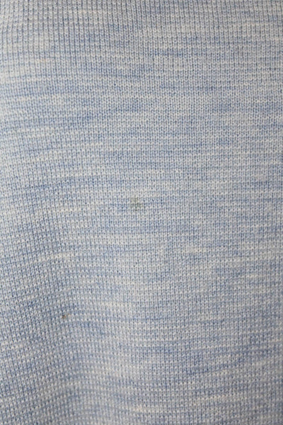 J Crew Womens Front Zipper Crew Neck Sweater Blue Wool Size Extra Large