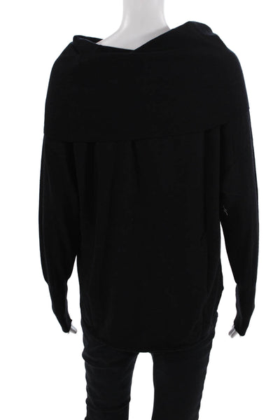 Joie Womens Long Sleeves Pullover Turtleneck Sweater Black Wool Size Medium