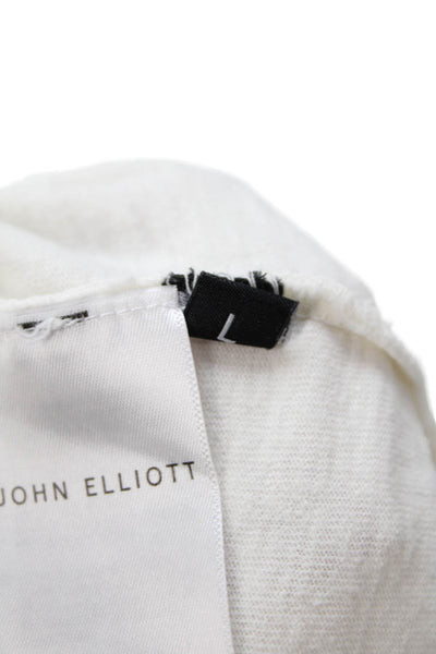 John Elliott Women's Crewneck Short Sleeves Basic T-Shirt Cream Size 3